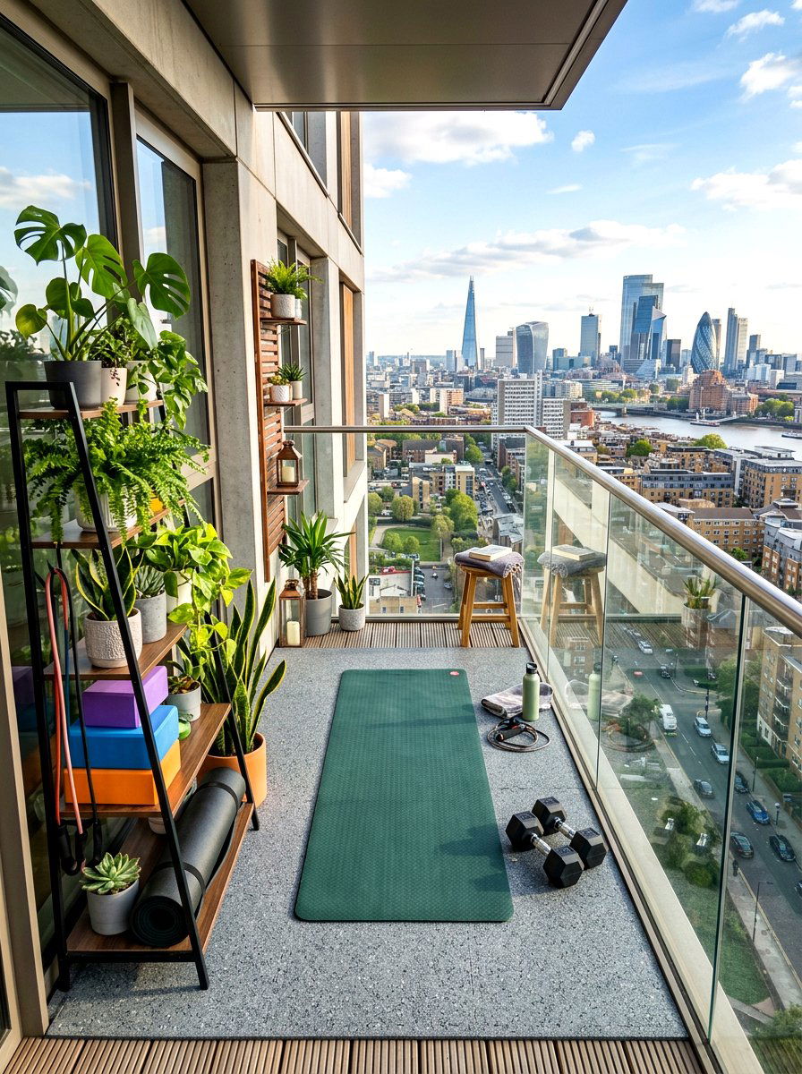 Balcony Fitness Space - 30 small home gym ideas