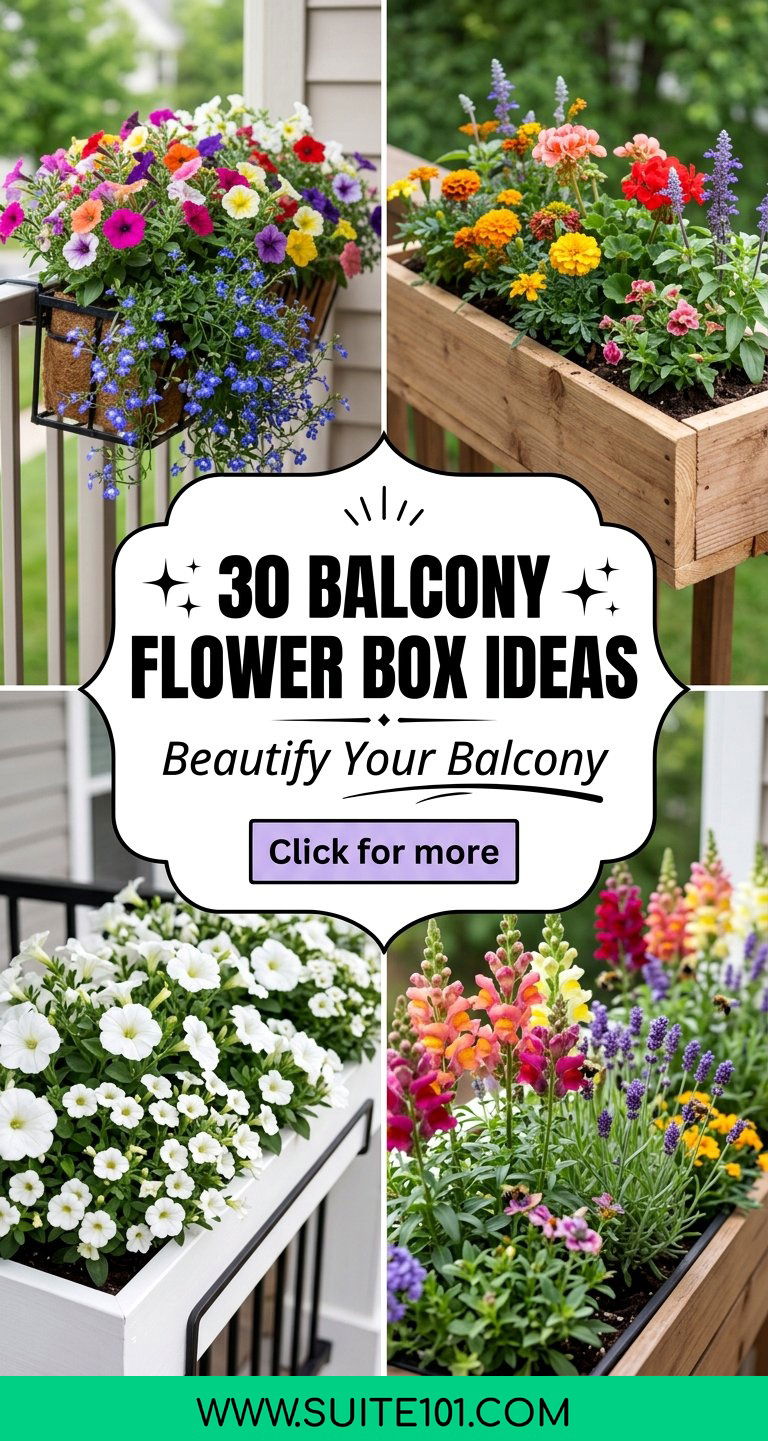 Balcony Flower Box Ideas 30 Easy Ways to Beautify Your Balcony - Balcony Flower Box Ideas: 30 Easy Ways to Beautify Your Balcony