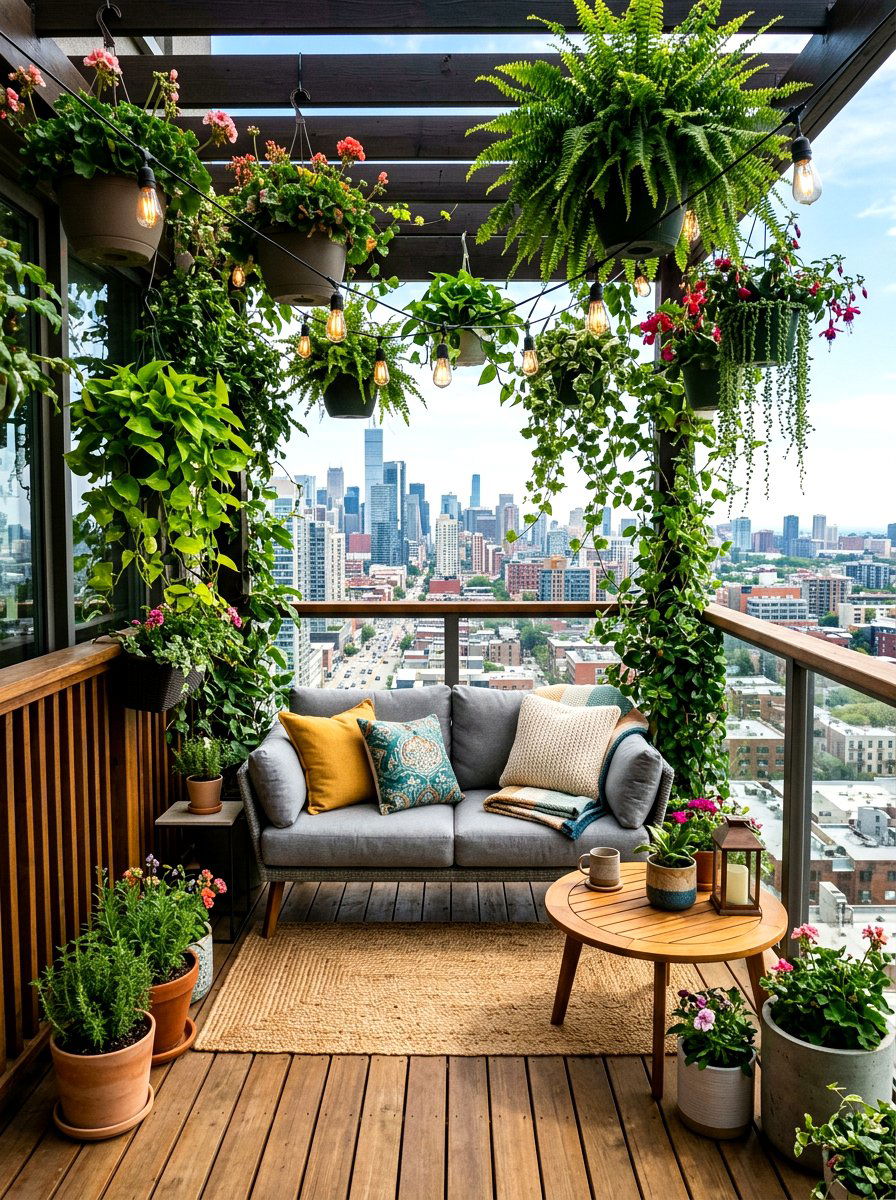 Balcony Garden Lounge - 30 multipurpose room ideas