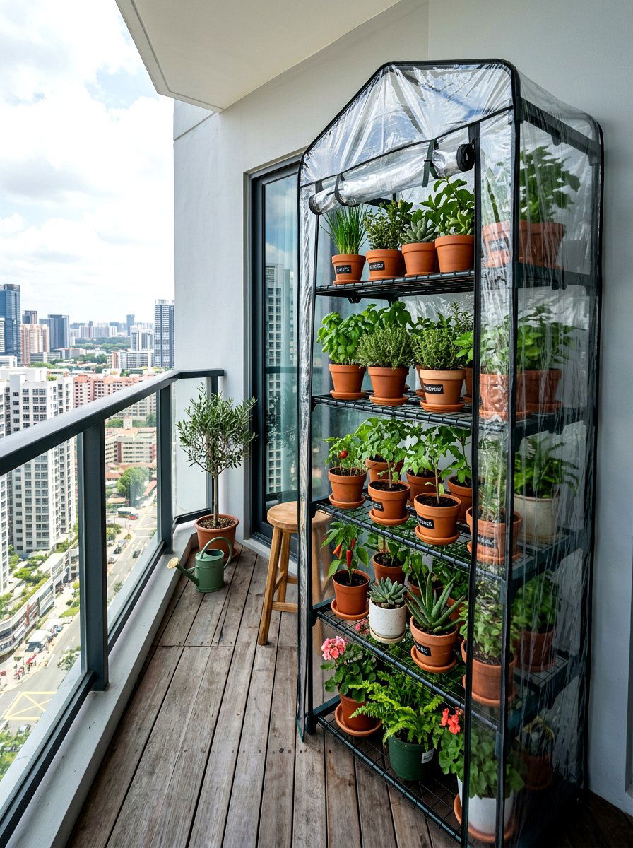 Balcony Greenhouse - 30 budget greenhouse ideas
