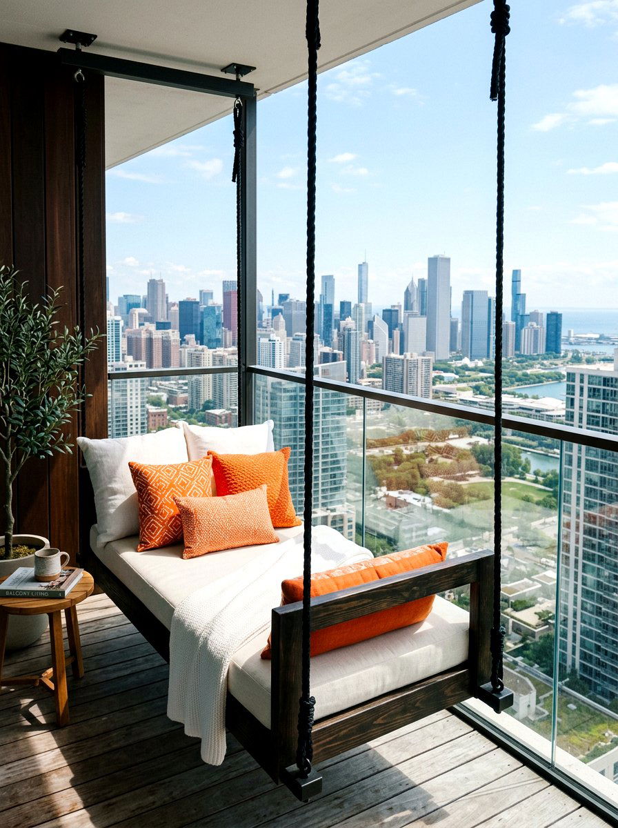 Balcony Hanging Daybed - 30 hanging daybed ideas