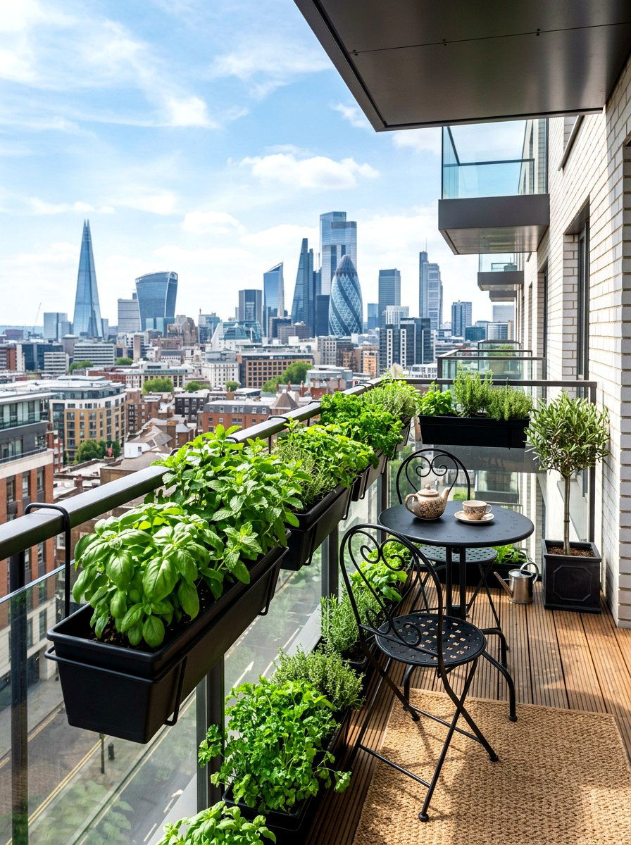 Balcony Herb Garden - 30 medicinal herb garden ideas