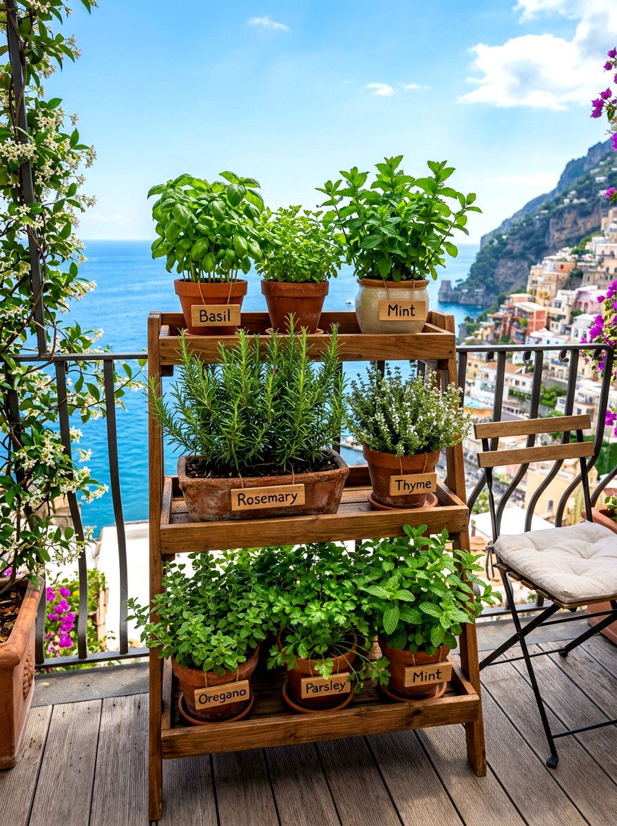 Balcony Herb Garden Containers - 30 urban balcony ideas