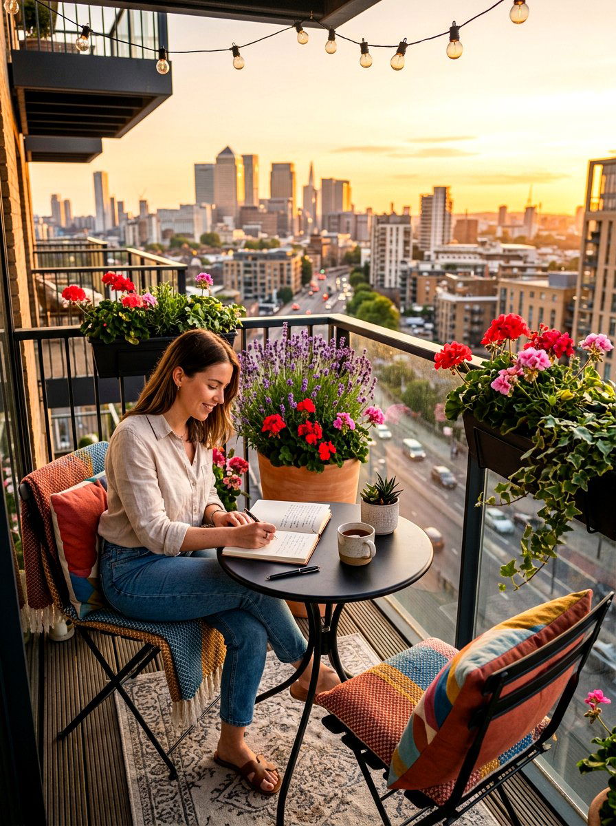 Balcony Journaling Area - 30 journaling nook ideas