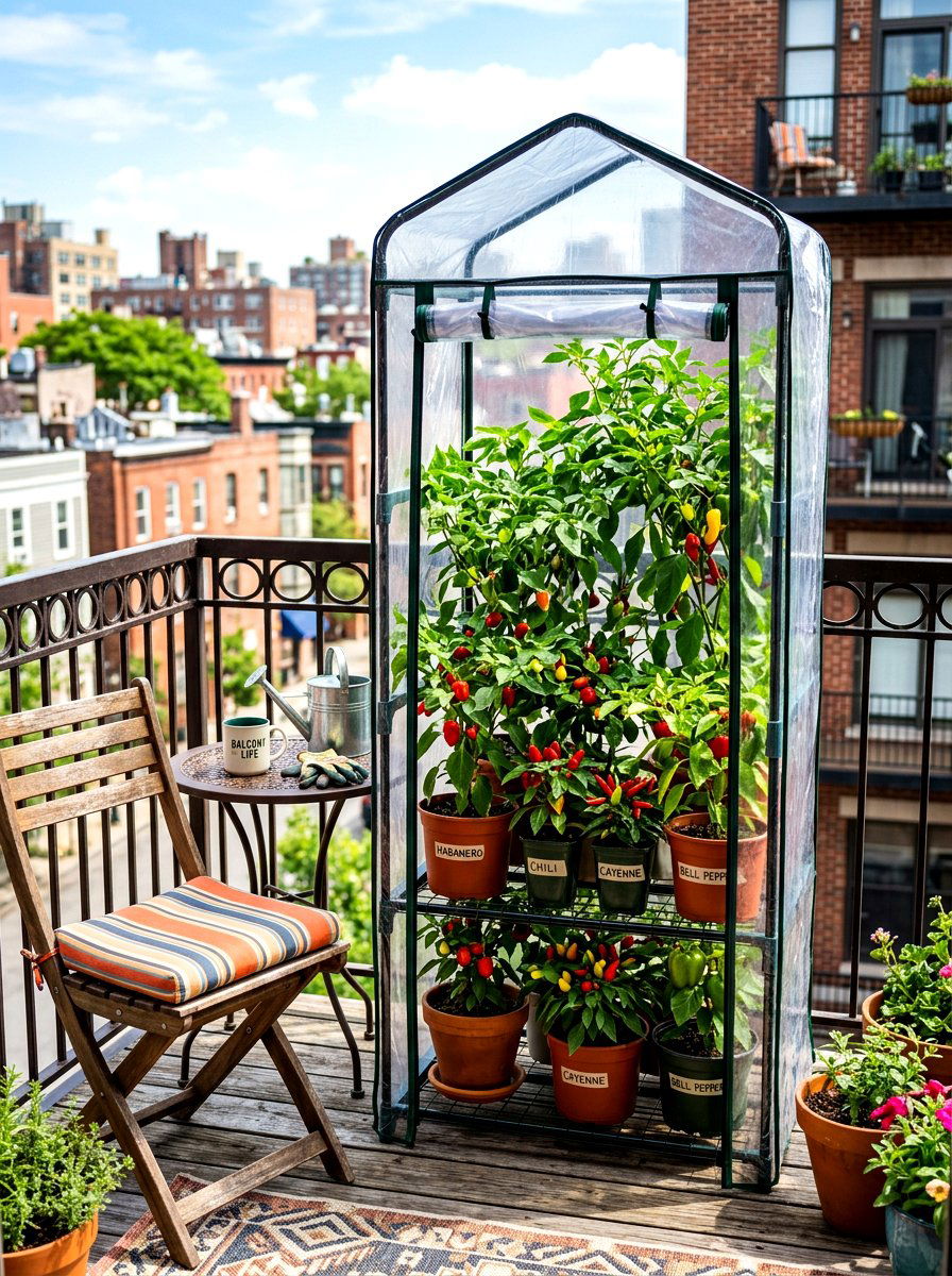 Balcony Mini Greenhouse - 30 mini backyard greenhouse ideas