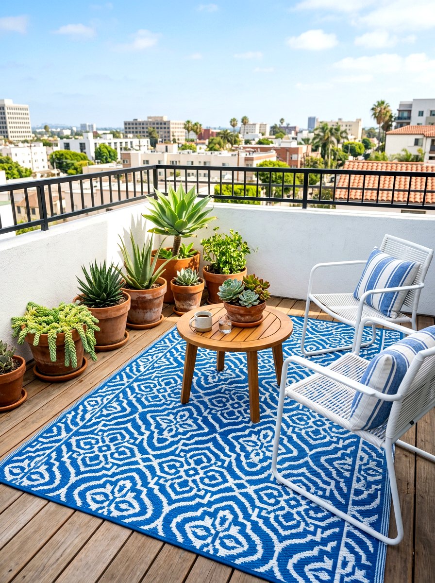 Balcony Outdoor Rug - 30 urban balcony ideas