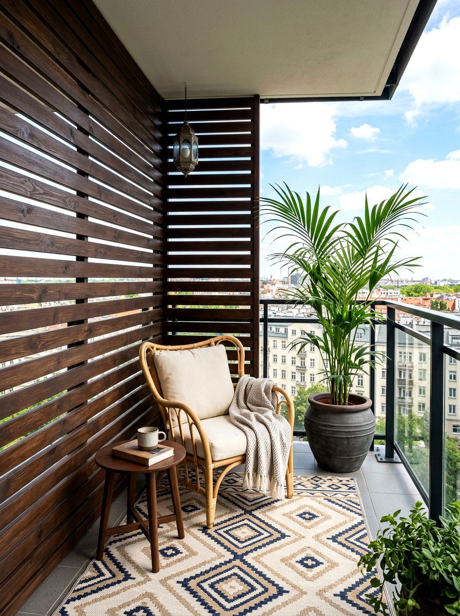 Balcony Privacy Screen - 30 urban balcony ideas