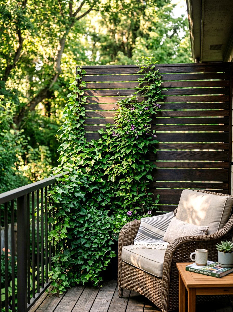 Balcony Privacy Screen - 30 narrow balcony ideas