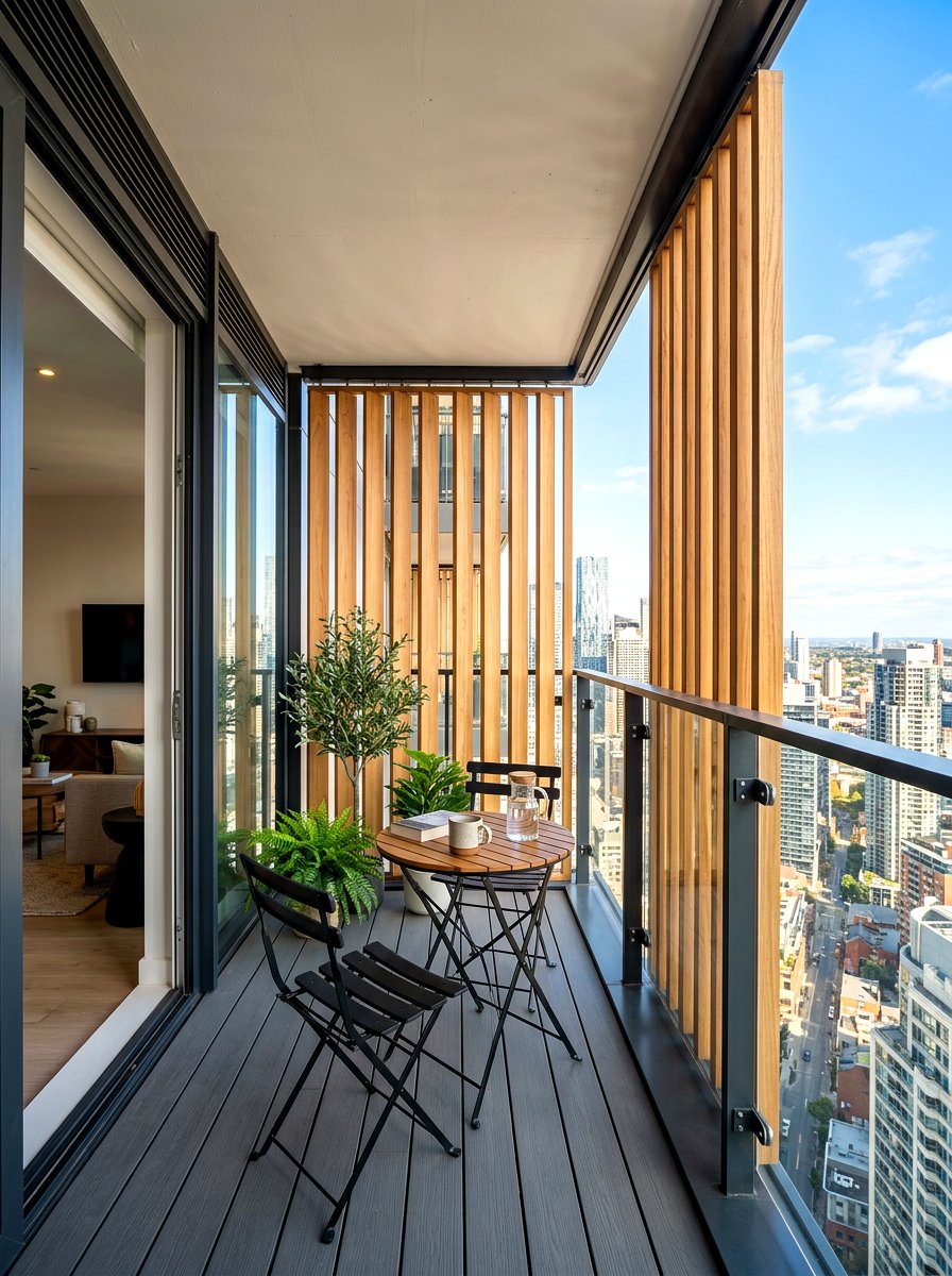 Balcony Privacy Slats - 30 slatted privacy wall ideas