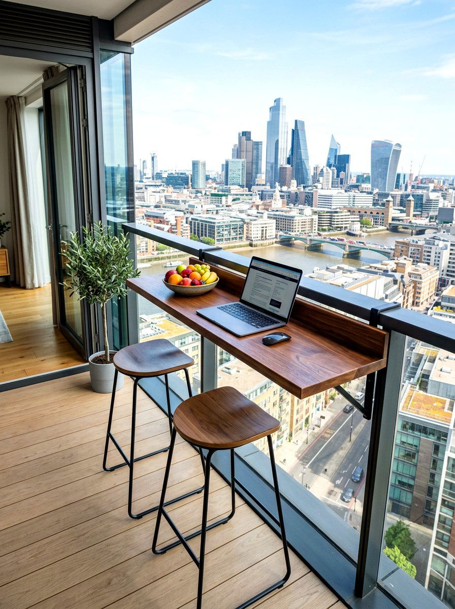 Balcony Railing Bar Counter - 30 urban balcony ideas
