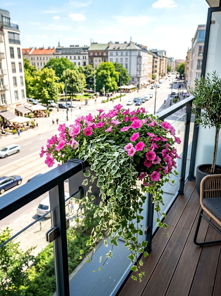 Balcony Railing Planter - 30 small space container garden ideas