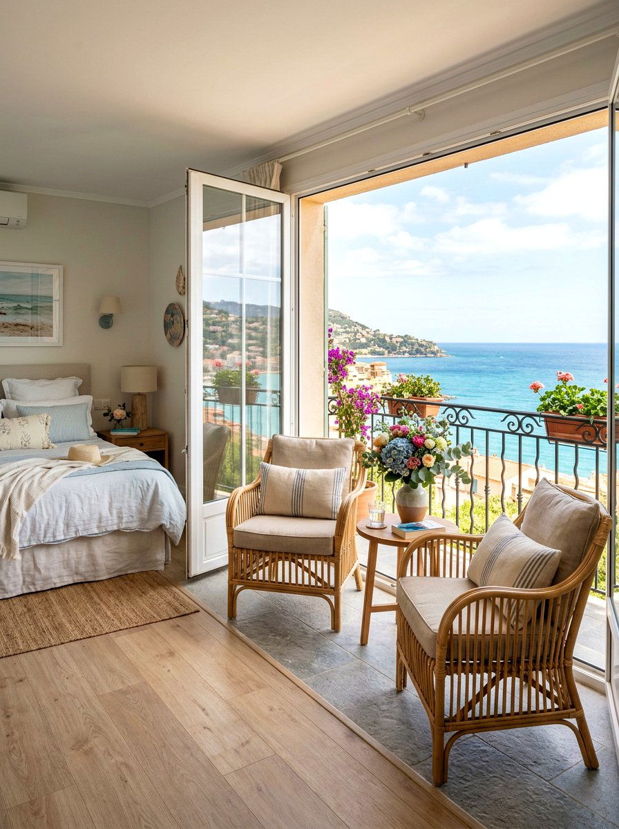 Balcony Seating Area - 30 romantic hotel bedroom ideas