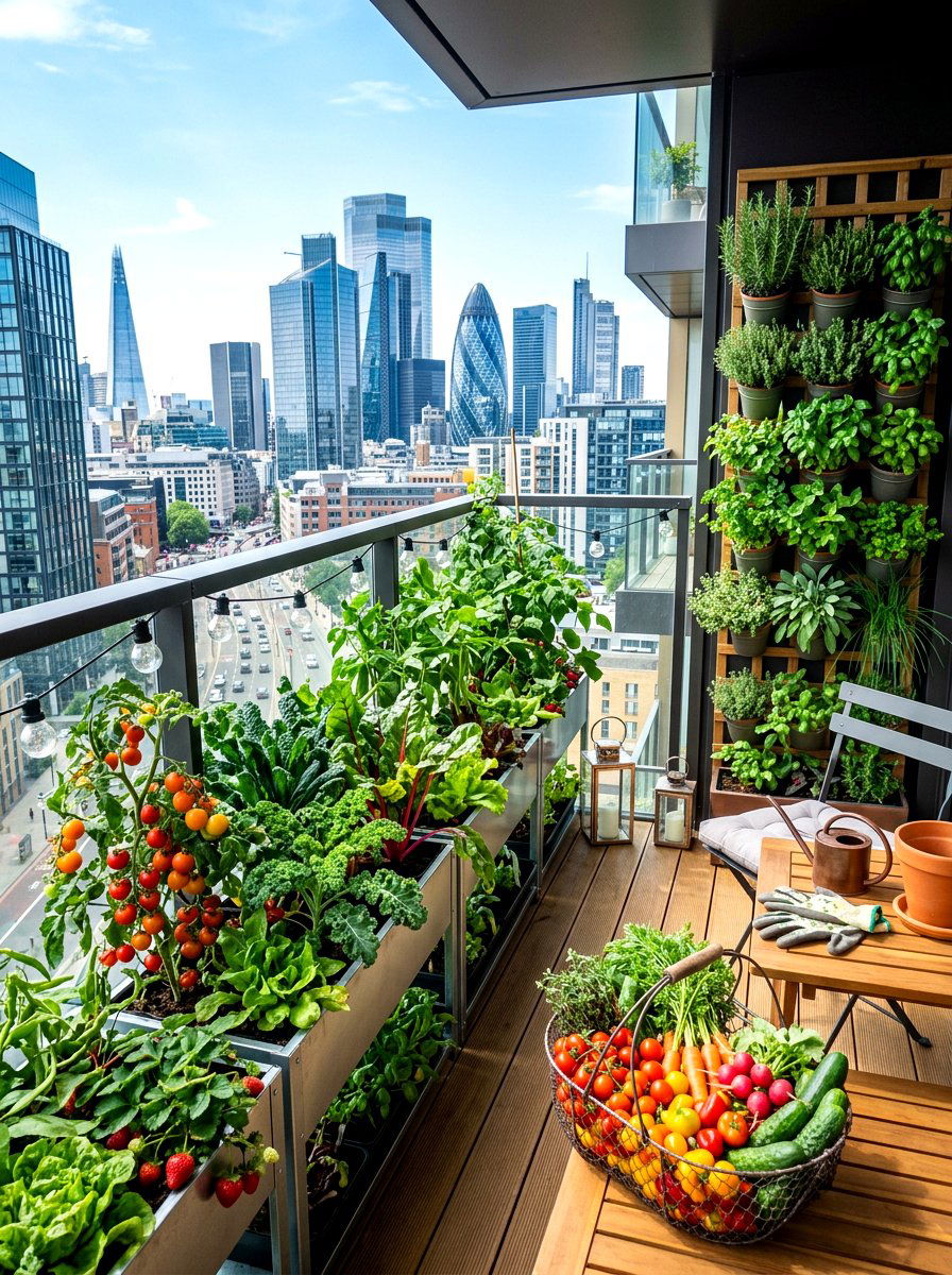 Balcony Vegetable Harvest - 30 vegetable garden harvest ideas