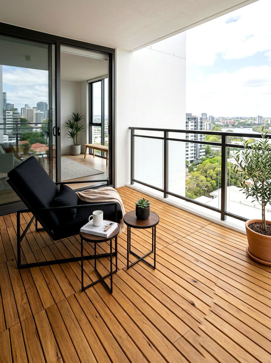 Balcony Wooden Deck Tiles - 30 urban balcony ideas