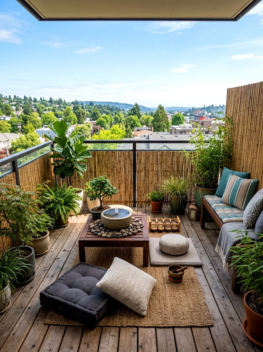 Balcony Zen Space - 30 meditation room ideas