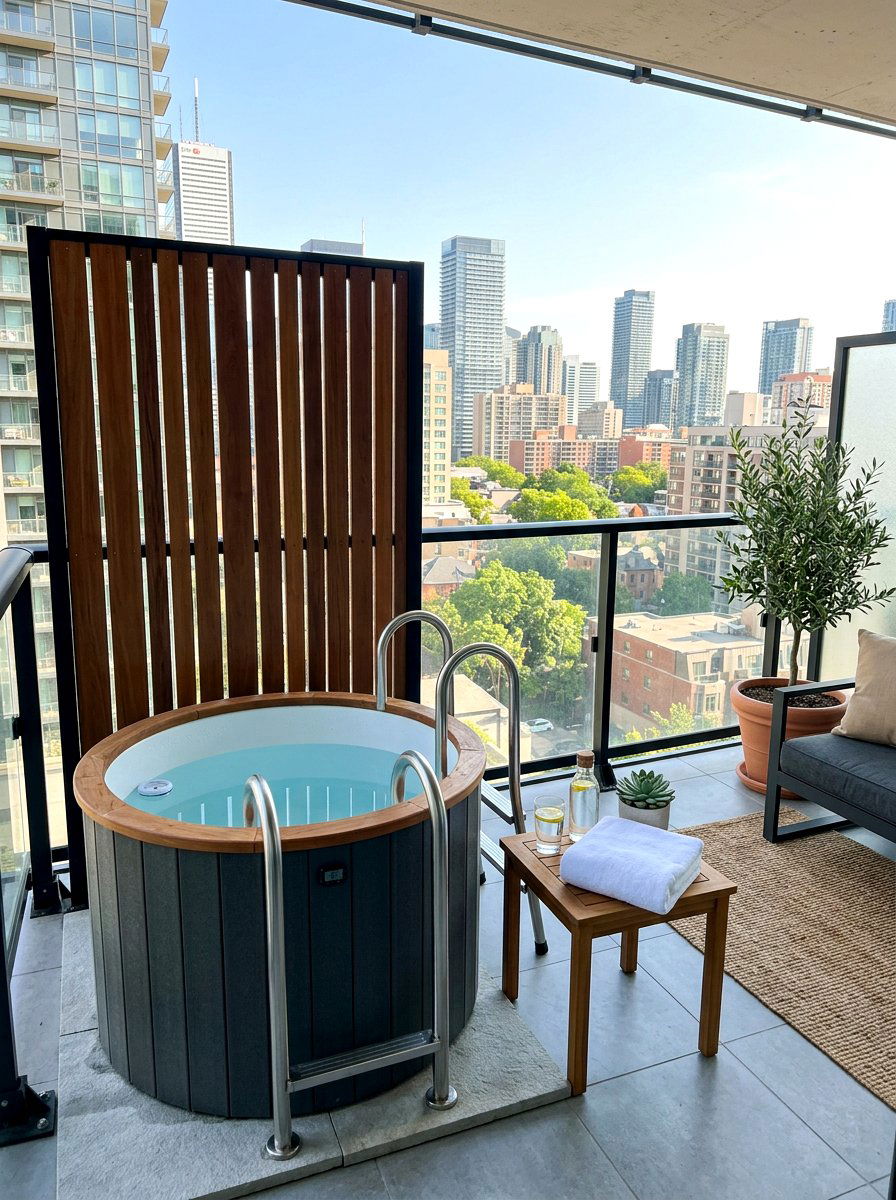 Balcony cold plunge setup - 30 cold plunge bath ideas