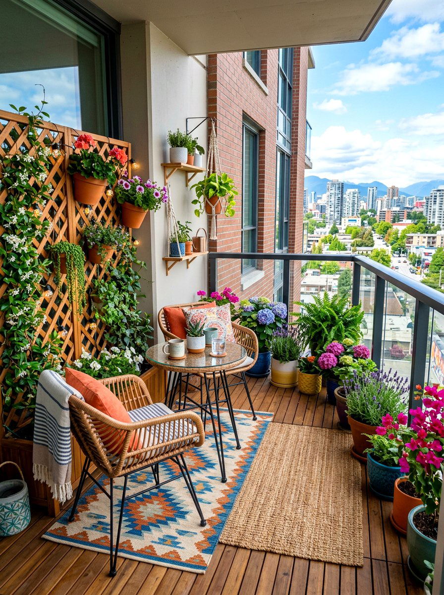 Balcony relaxation area - 30 quiet room ideas