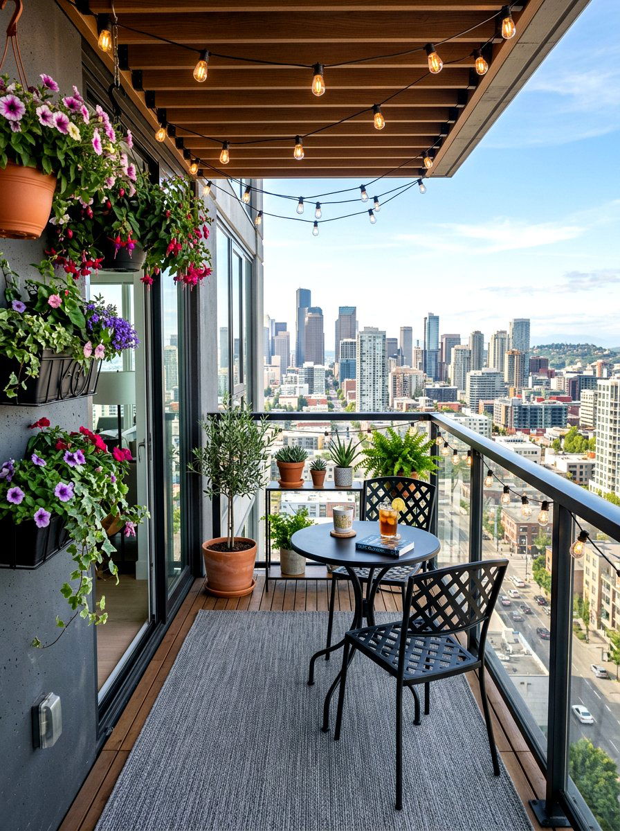 Balcony seating arrangement - 30 summer hosting home ideas