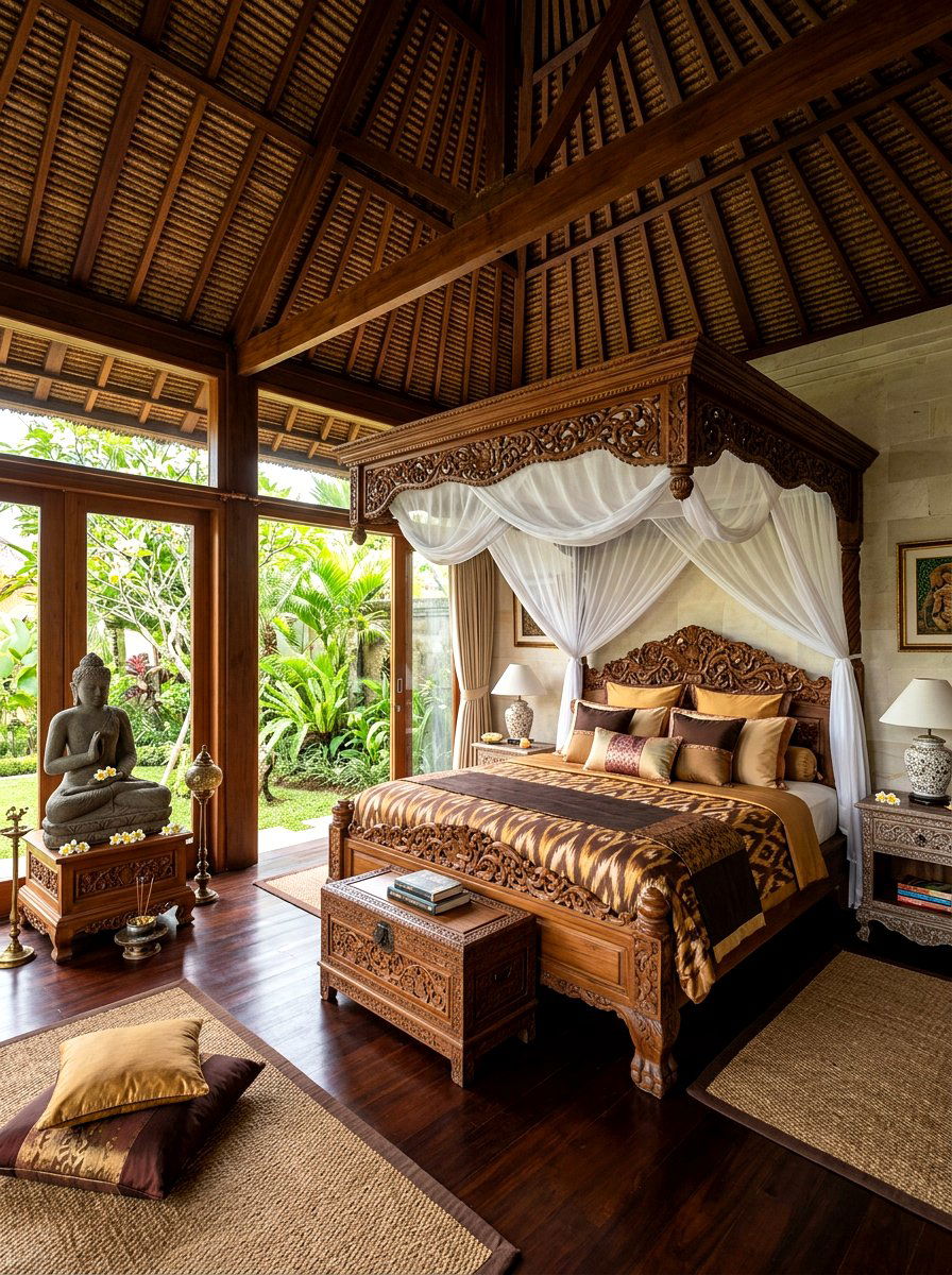 Balinese Inspired Bedroom - 30 resort summer bedroom ideas