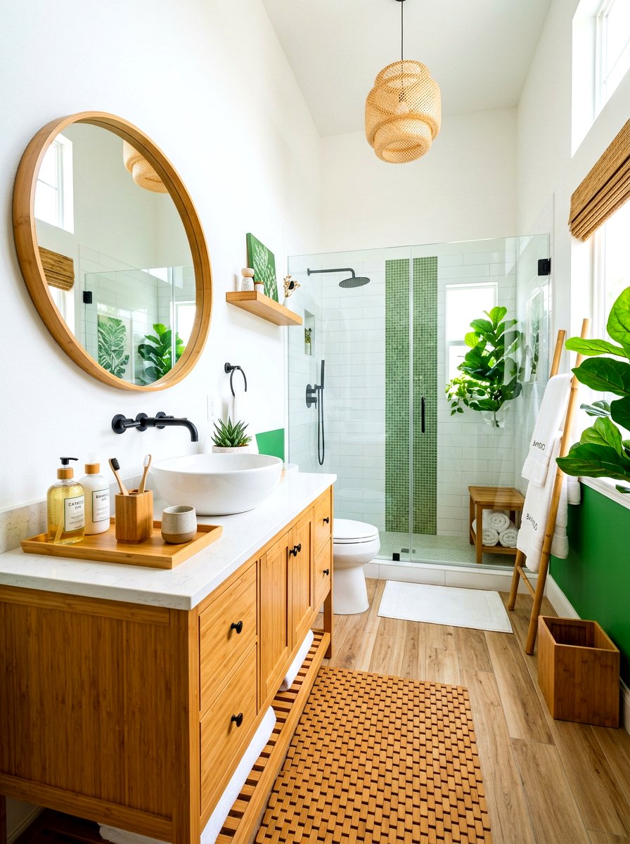 Bamboo Bathroom Decor - 30 summer bathroom decor ideas