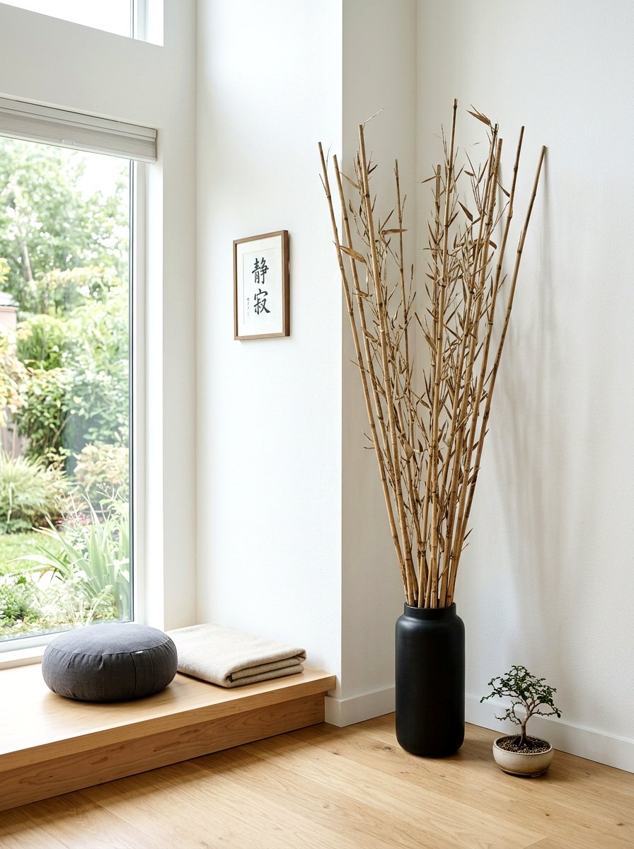 Bamboo Branch Corner Filler - 30 branch decor ideas