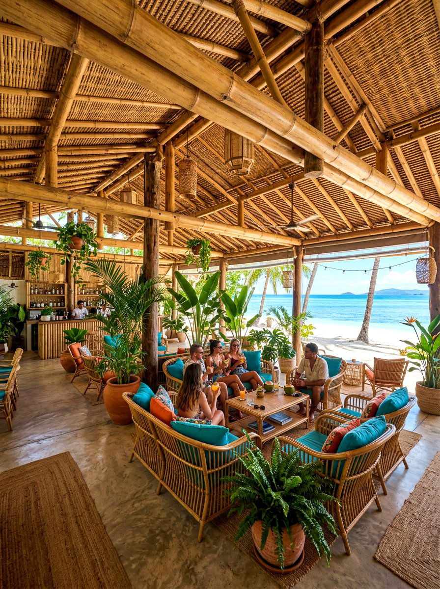 Bamboo Ceiling - 30 ceiling design ideas