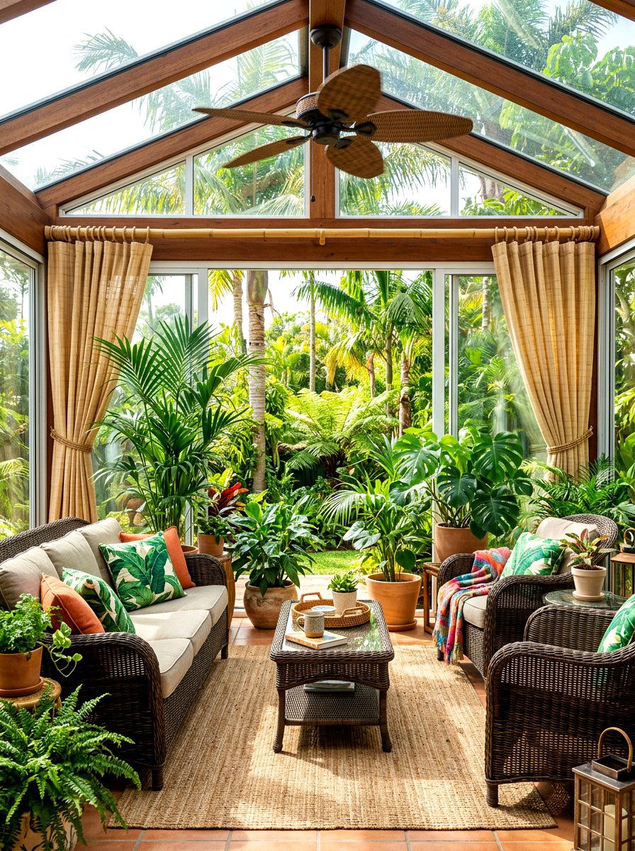 Bamboo Curtain Rod - 30 curtain rod styling ideas