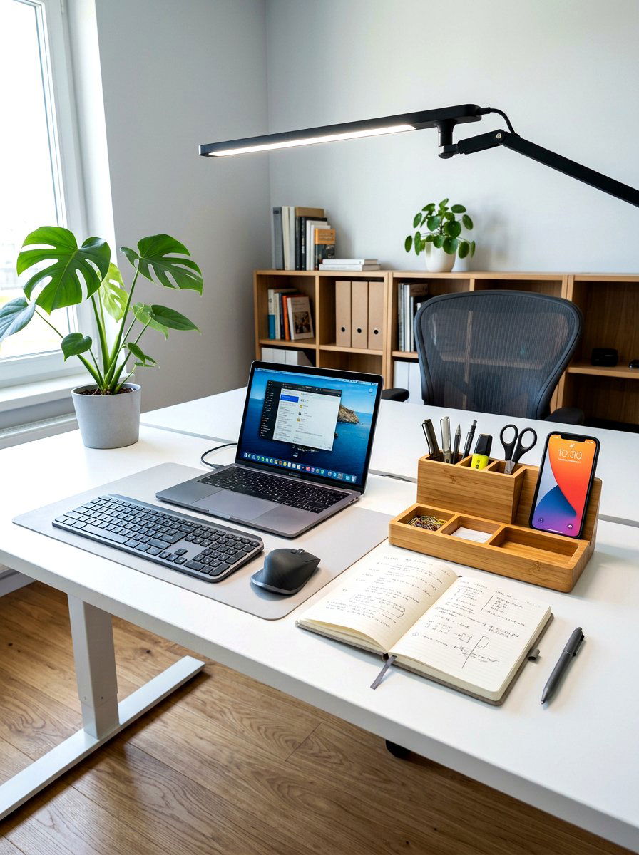 Bamboo Desk Organizer - 30 bamboo home decor ideas