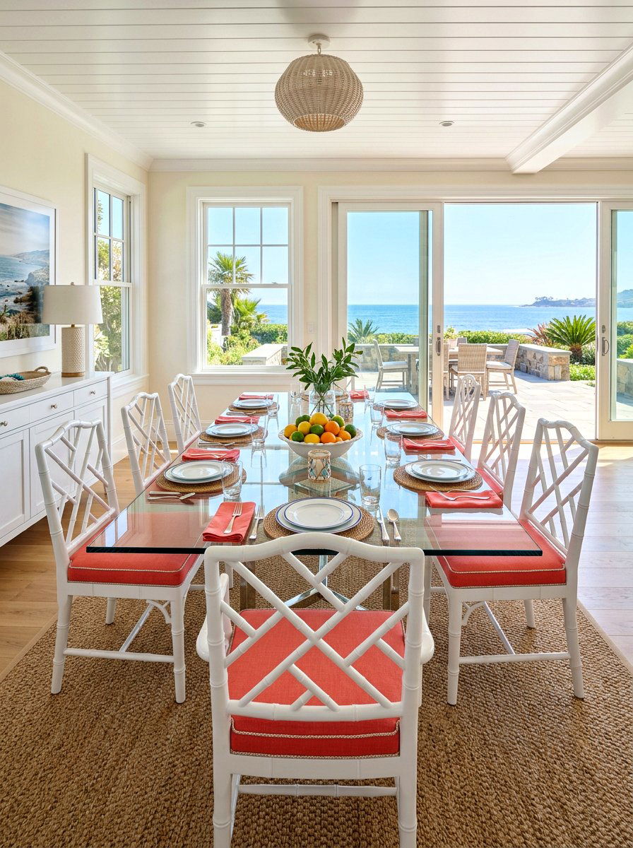 Bamboo Dining Chair - 30 palm beach decor ideas
