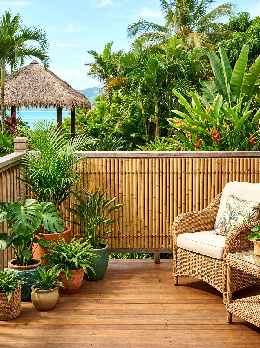 Bamboo Fence Roll - 30 budget deck ideas