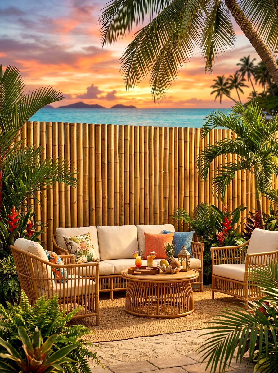 Bamboo Fencing Panel - 30 cozy patio ideas