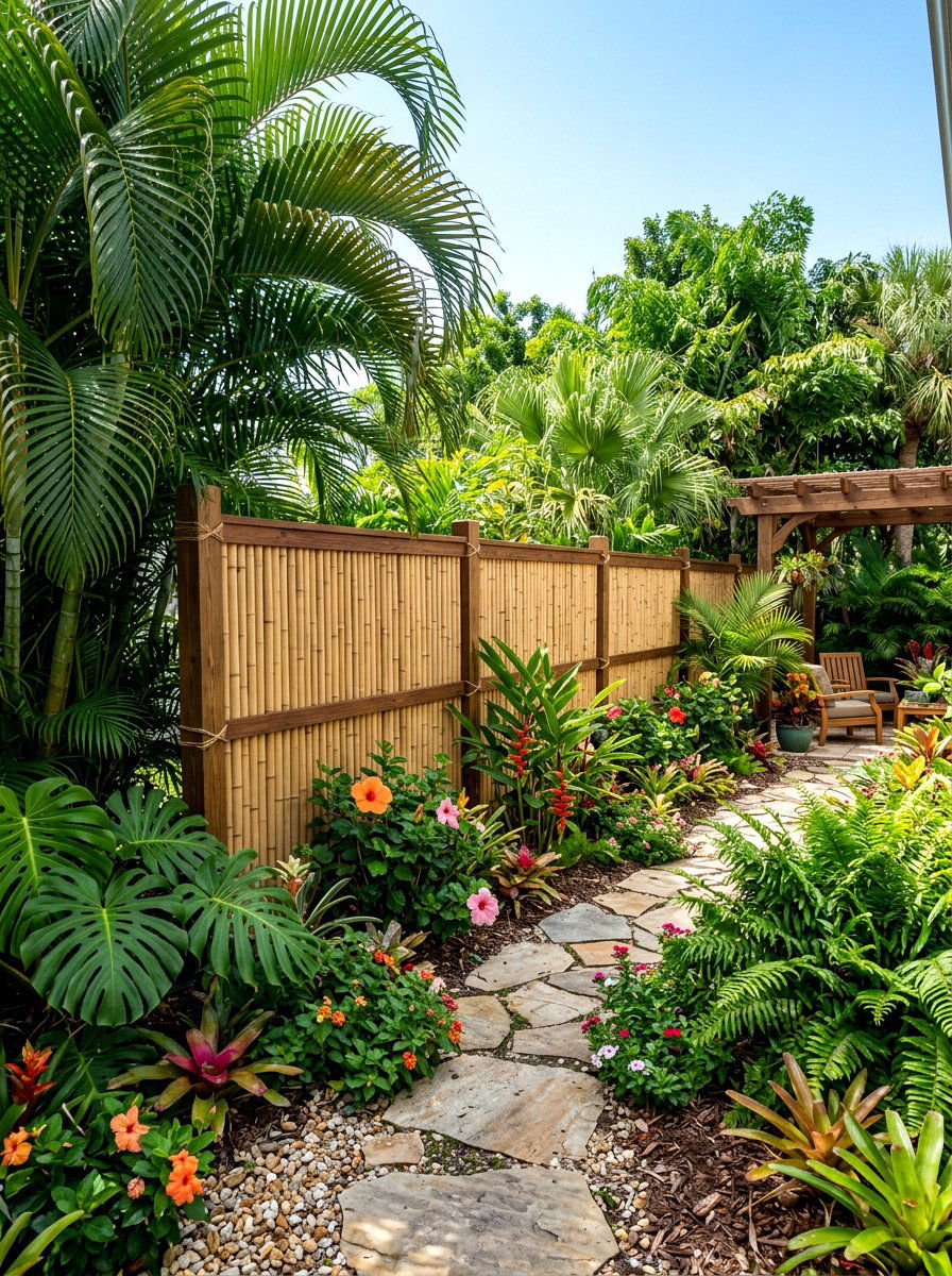 Bamboo Fencing Roll - 30 cheap fence ideas