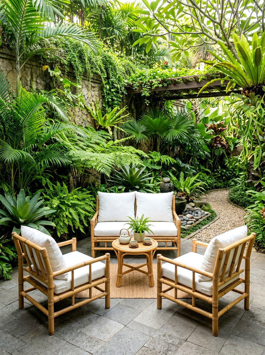 Bamboo Furniture Set - 30 garden furniture ideas