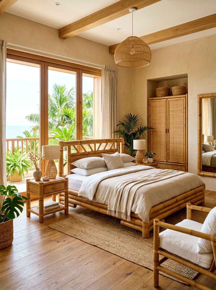 Bamboo Furniture - 30 island style home ideas