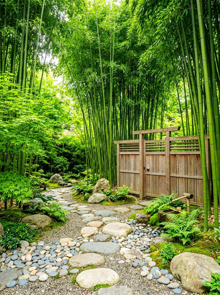 Bamboo Garden Backyard - 30 naturalistic backyard ideas