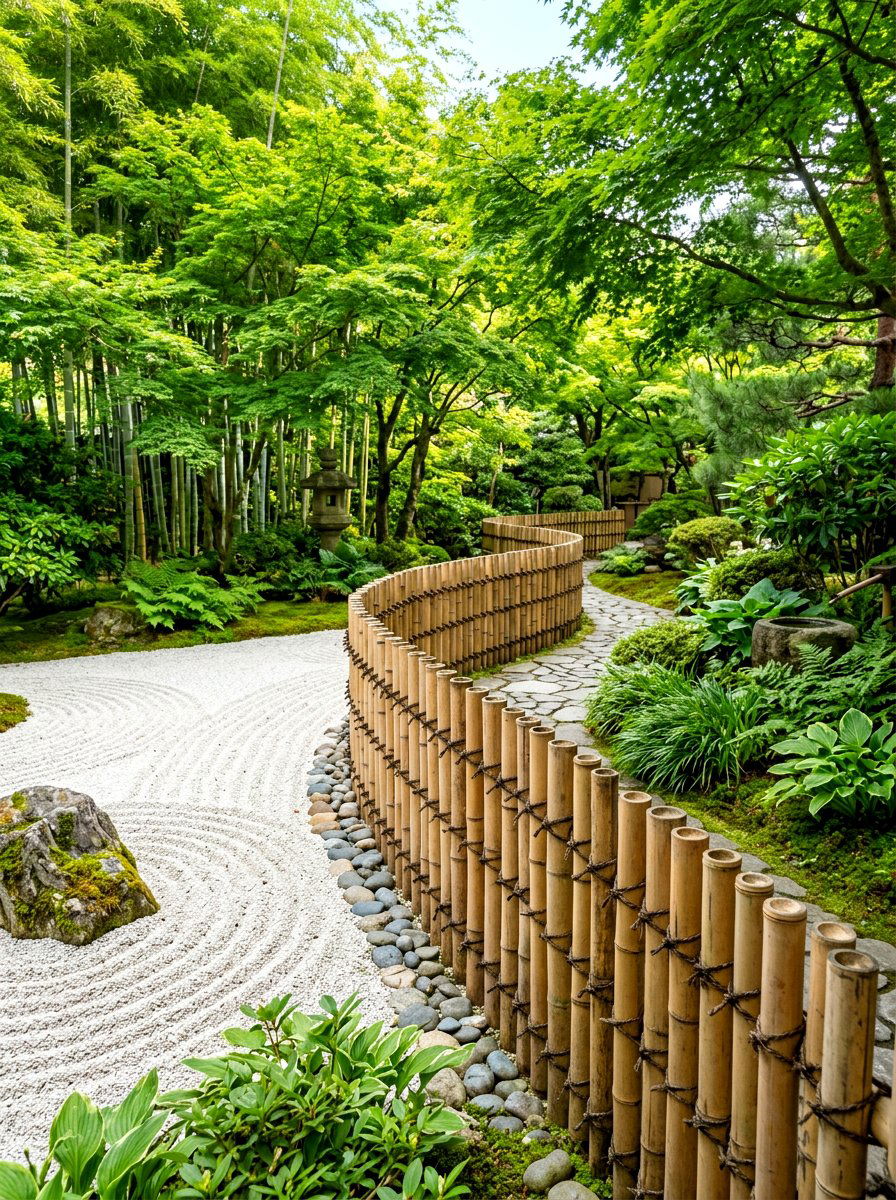 Bamboo Garden Border - 30 mow strip ideas