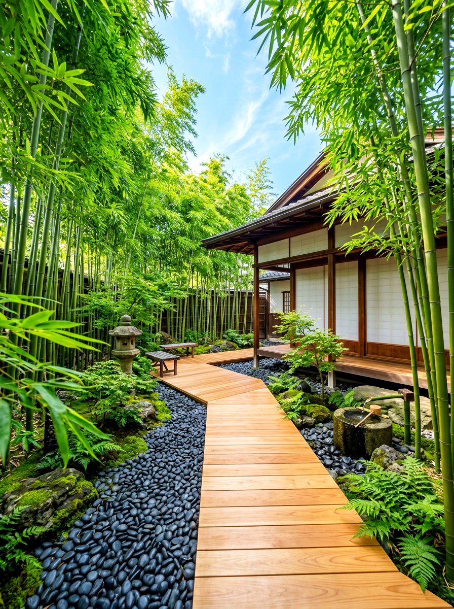 Bamboo Garden Courtyard - 30 atrium house ideas
