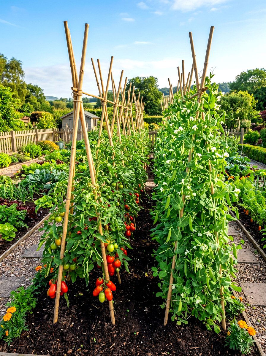 Bamboo Garden Stakes - 30 bamboo home decor ideas