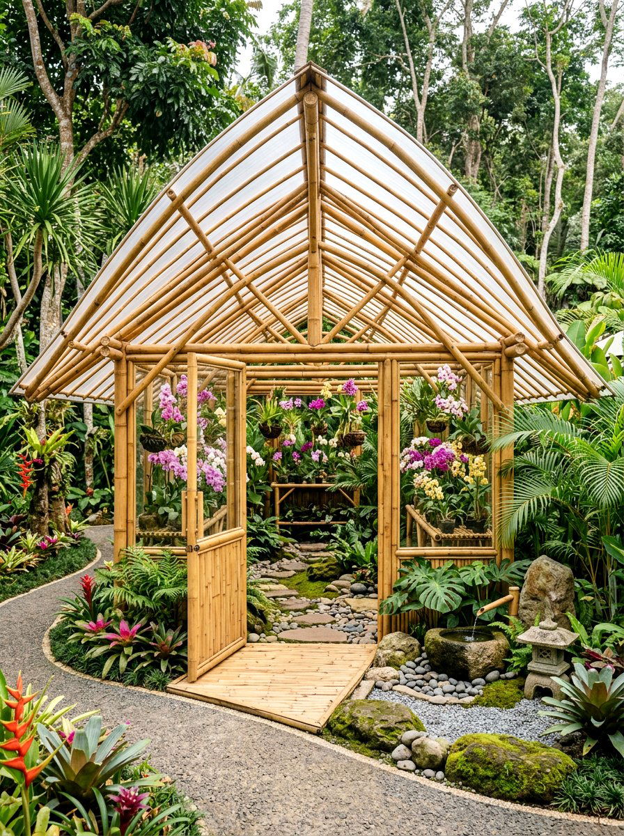 Bamboo Greenhouse - 30 modern greenhouse ideas