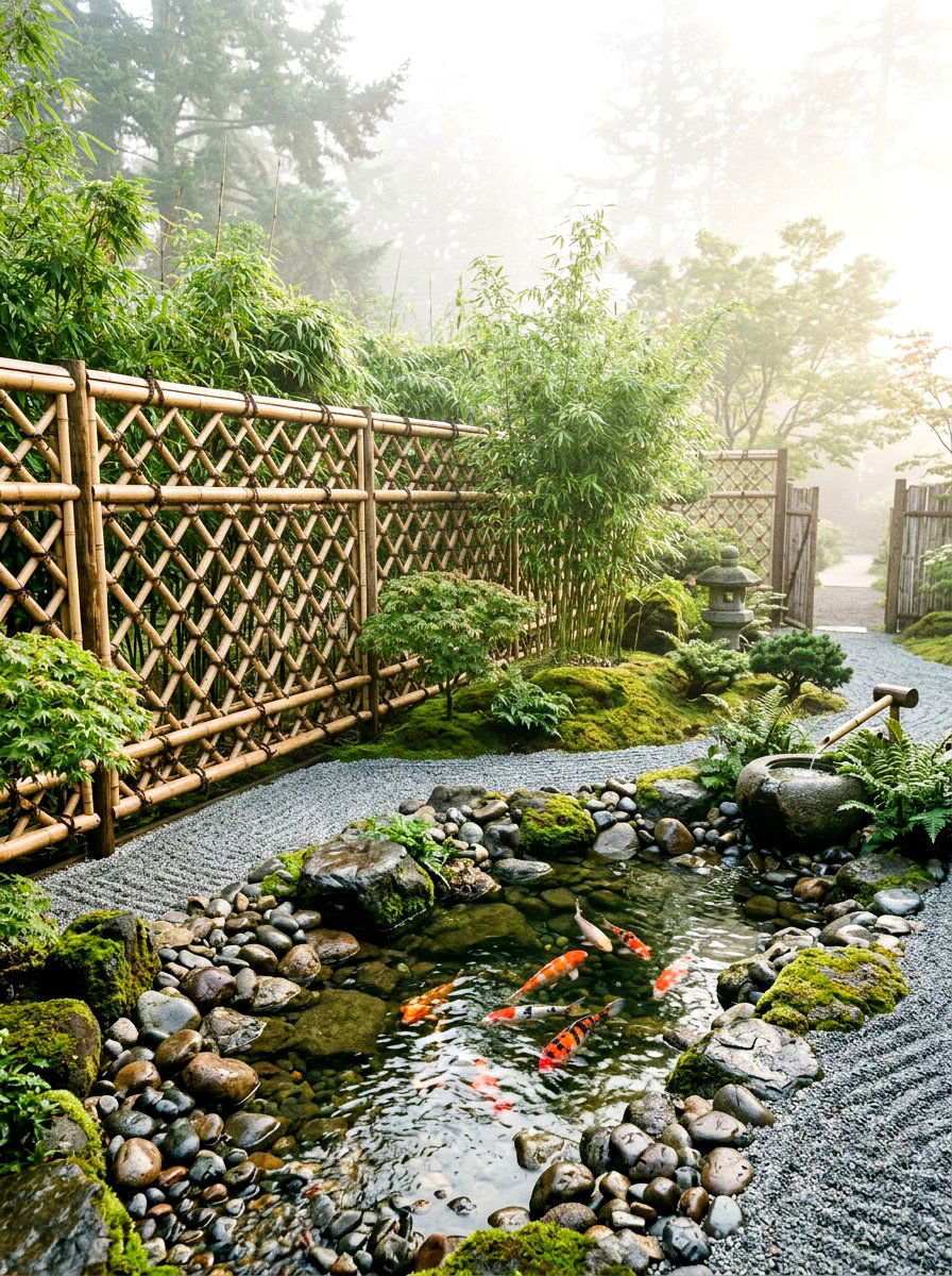 Bamboo Lattice For Asian Garden - 30 lattice fence ideas