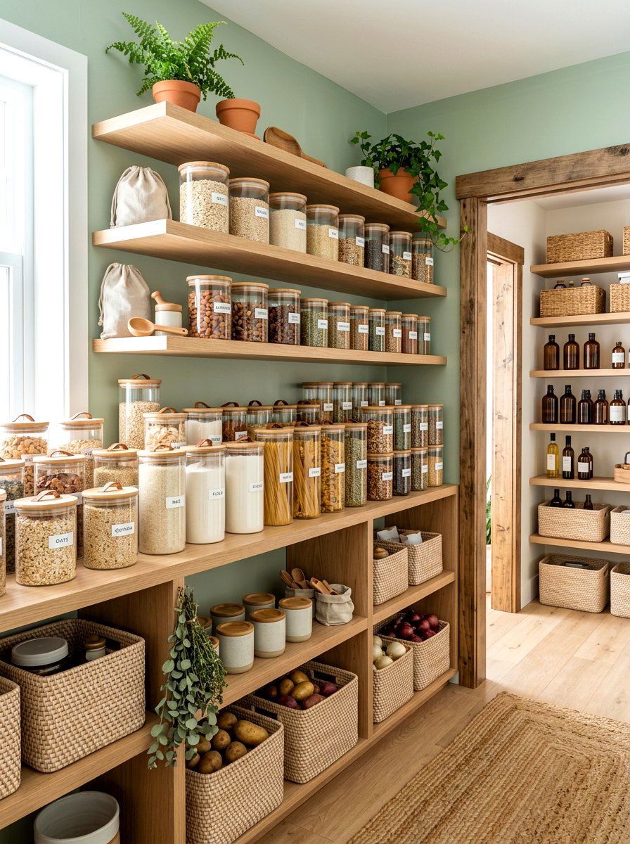 Bamboo Lid Container - 30 refill station pantry ideas