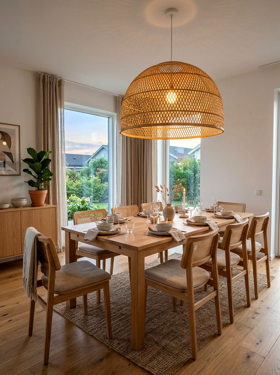 Bamboo Light Fixture - 30 bamboo home decor ideas