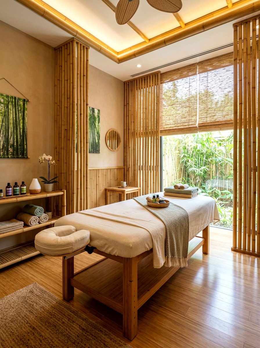 Bamboo Massage Room - 30 massage room ideas