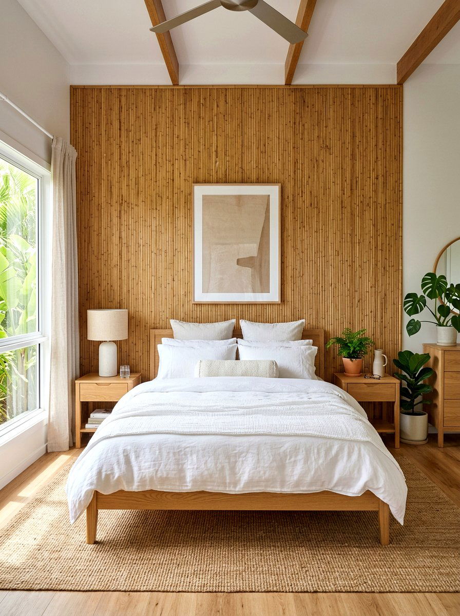 Bamboo Matchstick Blinds Wall - 30 renter friendly wall decor ideas