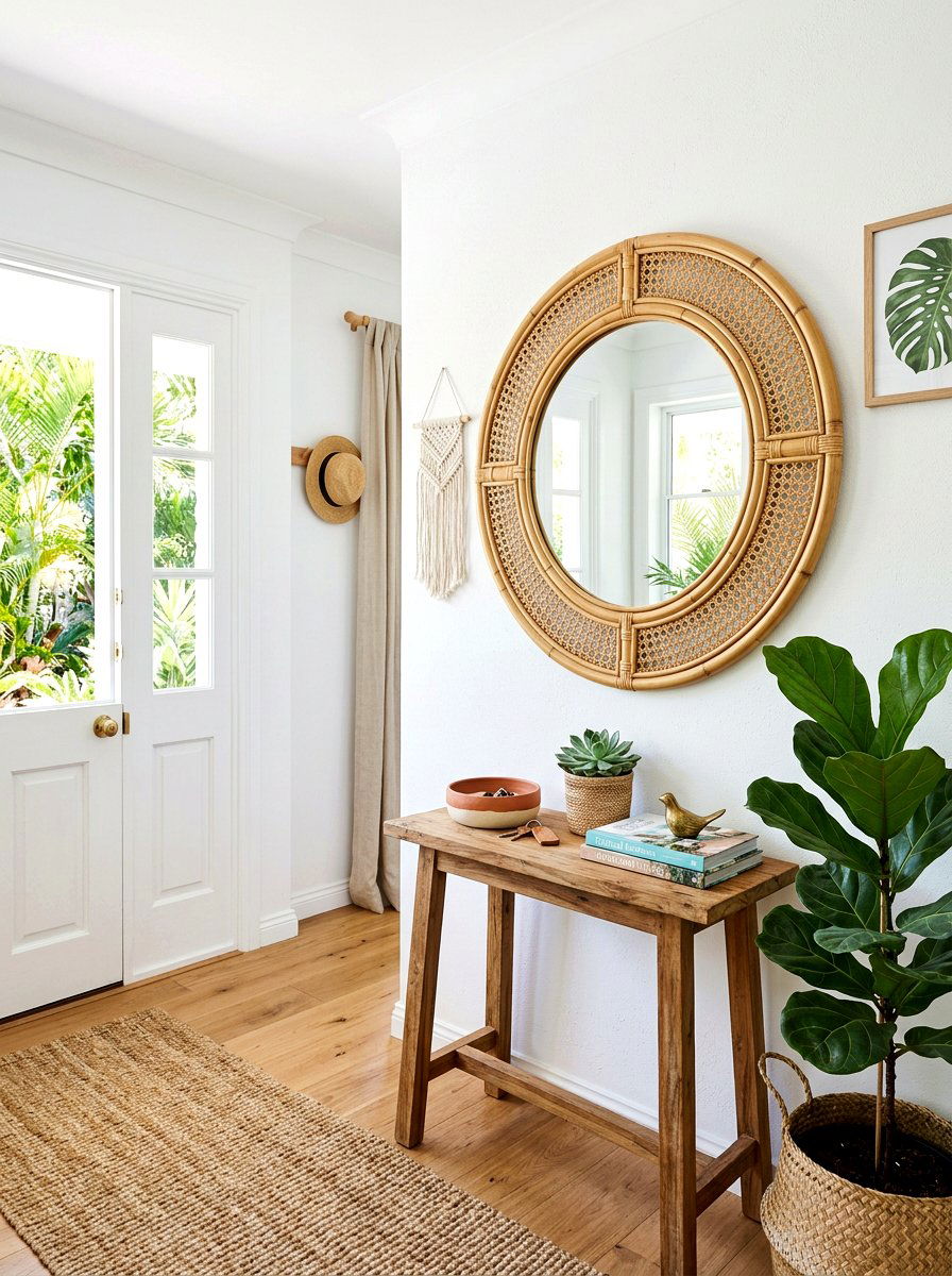 Bamboo Mirror - 30 bamboo home decor ideas