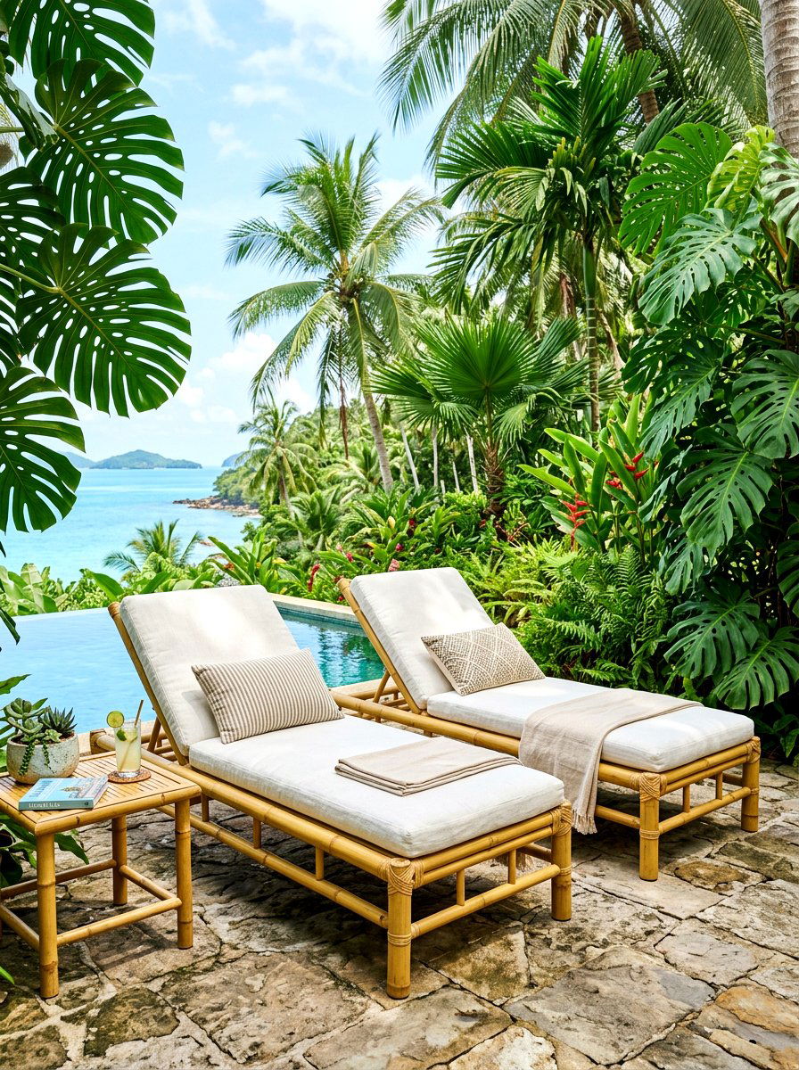 Bamboo Outdoor Lounge Chair - 30 outdoor lounge chair ideas