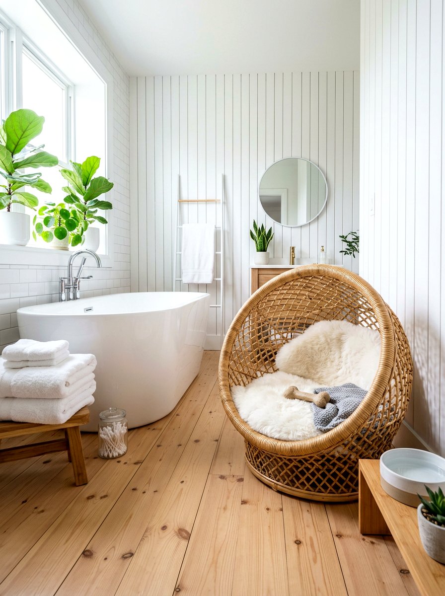 Bamboo Pet Basket - 30 pet basket styling ideas