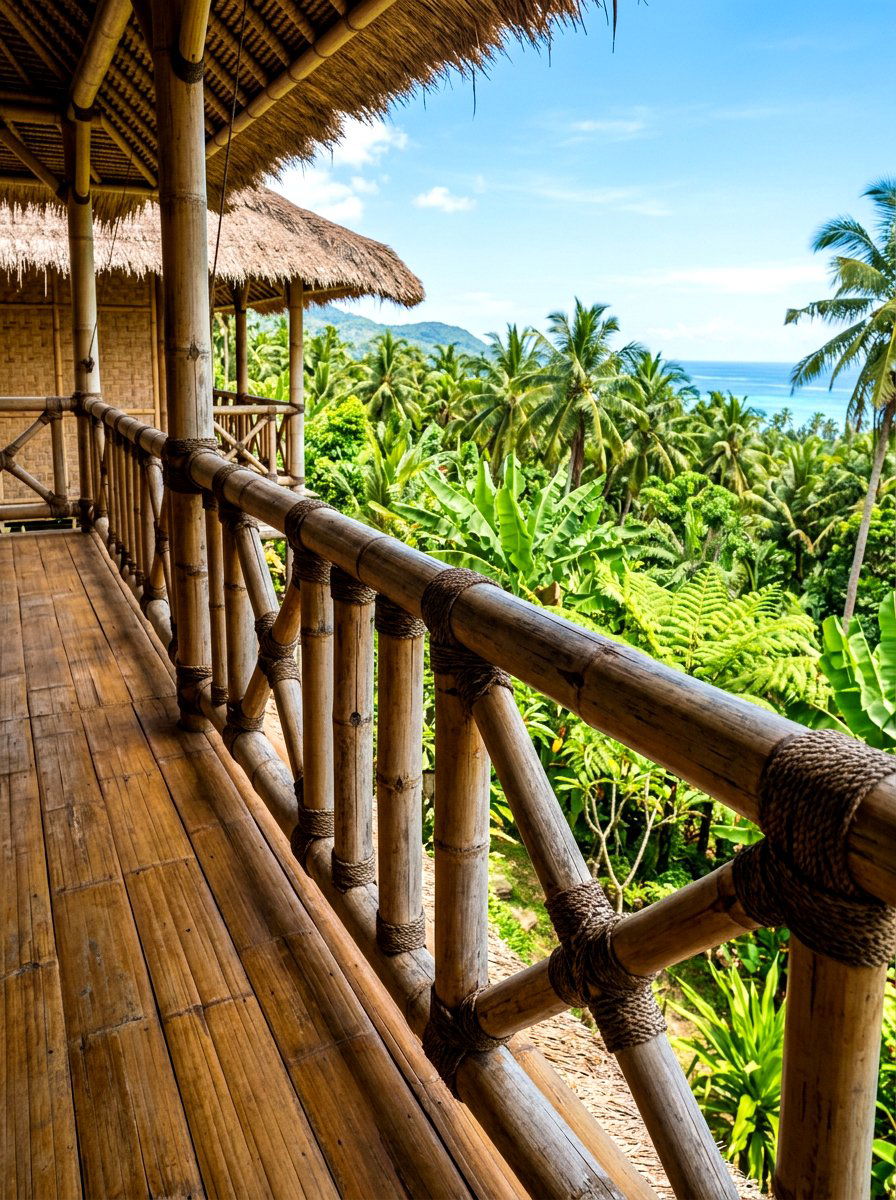 Bamboo Porch Railing - 30 front porch railing ideas