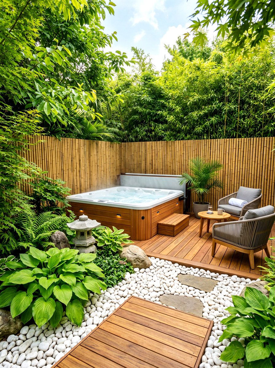 Bamboo Privacy Fence - 30 backyard divider ideas