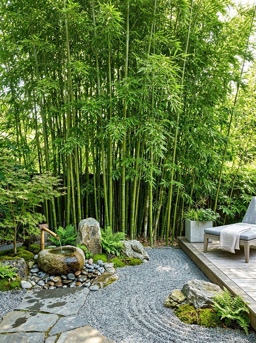 Bamboo Privacy Hedge - 30 hedge row ideas